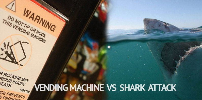 Ein Verkaufsautomat ist tödlicher als ein Hai Angriff