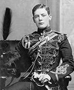 Churchill als junger Kavallerieoffizier