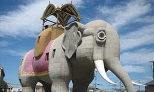 Blick auf die Touristen Attraktion Margate Elephant in Atlantic City
