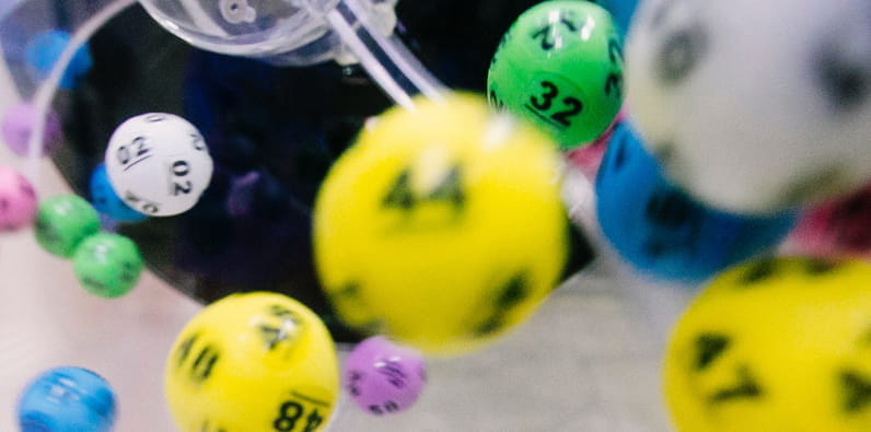 Lotterie Bälle mit Zahlen
