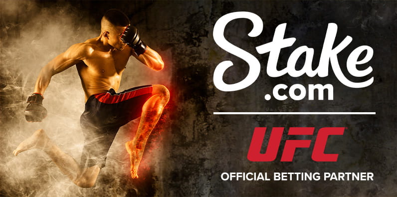 UFC Wettpartner Stakes.com und Markenbotschafter Israel Adesanya.