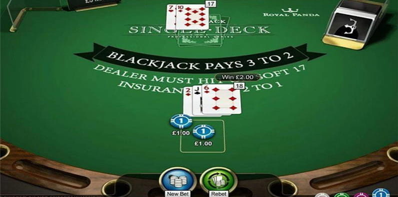 Single Deck Blackjack Professional Spiel