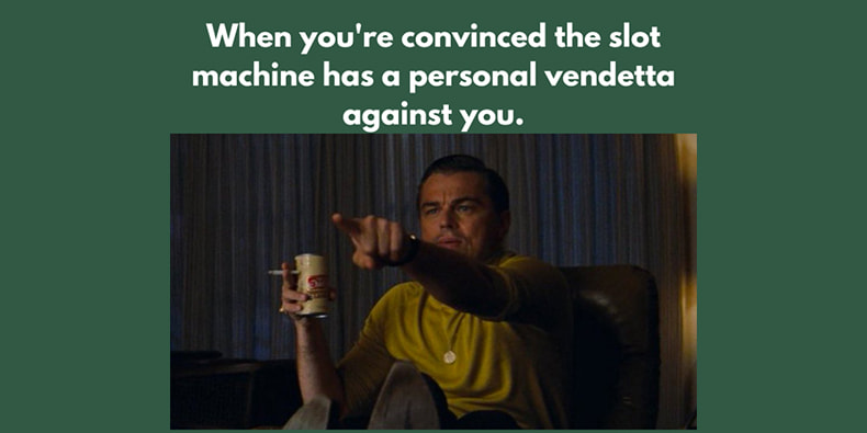 Casino Meme mit Leonardo DiCaprio über Verluste an Slots.