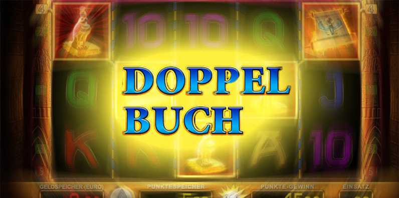 Slot Name vor einem Hintergrund des Doppelbuch-Slots.