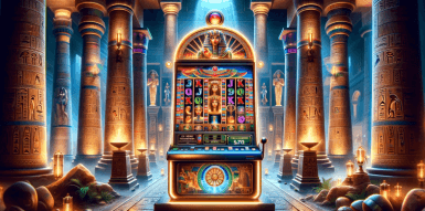 Der Automat Book of Ra in einem Tempel in Ägypten.